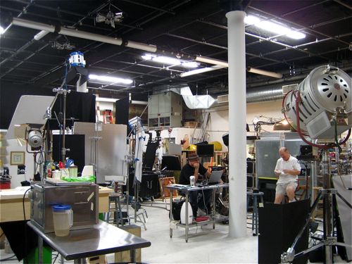 This is where Food Porn gets made.  Instead of a cheesy porn backdrop (get it? cheesy? haha?), you get a kitchen and a cloth-covered platform.