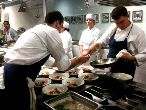 Shhh - can you hear that? ... ... ... That's exactly what it sounded like as they plated 30 dishes with ridiculous speed and precision.